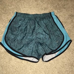 Nike blue and black pattern shorts